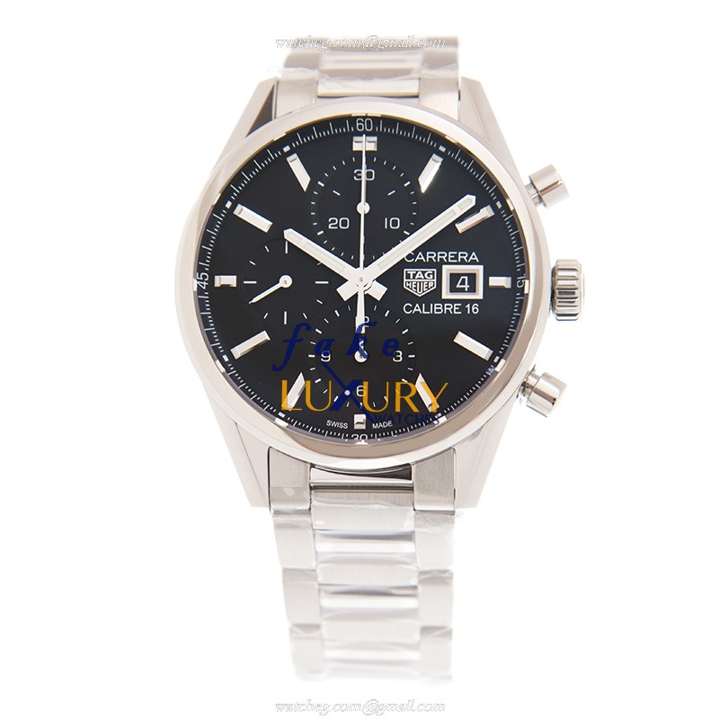 Tag Heuer Carrera CBK2110.BA0715 Replica Watch, Black Dial, Steel Case, Automatic Movement - Image 2