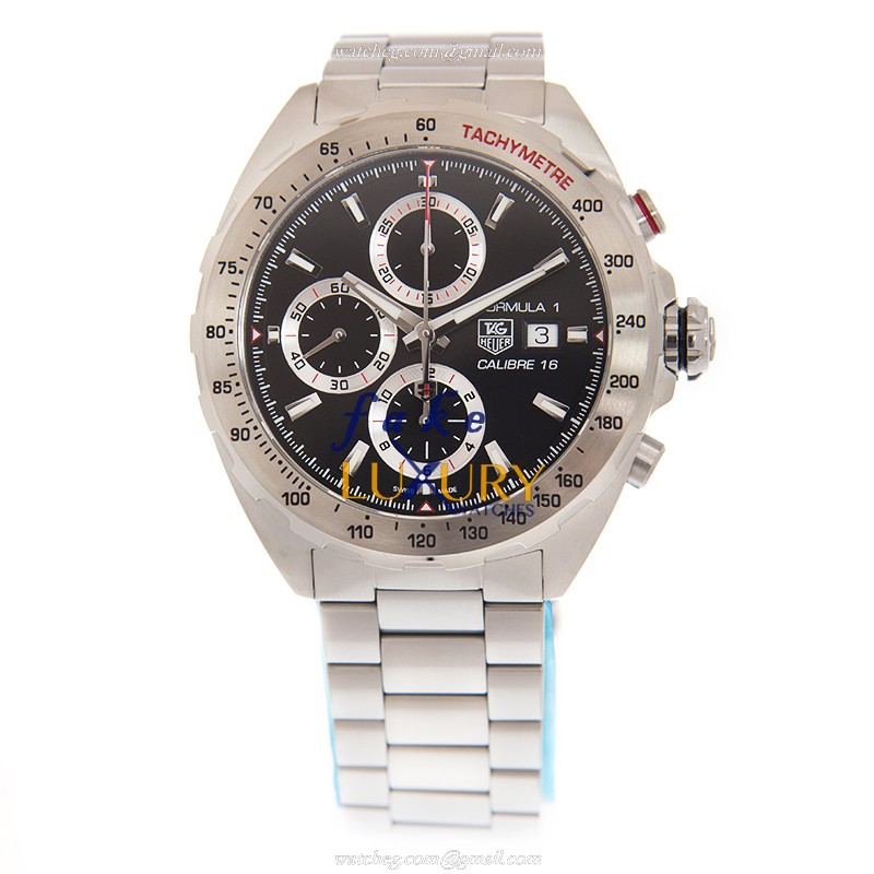Tag Heuer F1 Automatic Replica Watch, CAZ2010.BA0876, Black Dial, Steel Case, 44mm - Image 2