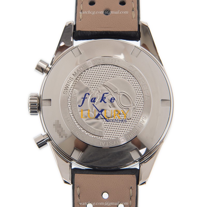 CV201AJ.FC6357 - Tag Heuer Carrera Replica Watch Automatic Black Dial Leather Strap - Image 3
