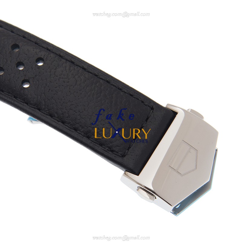 CV201AJ.FC6357 - Tag Heuer Carrera Replica Watch Automatic Black Dial Leather Strap - Image 4