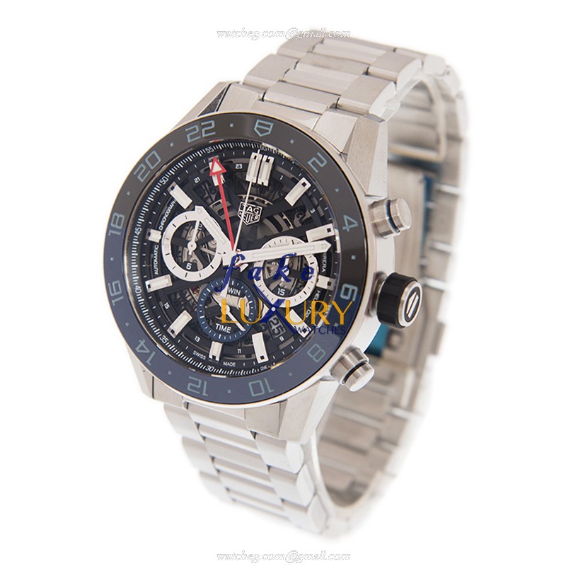 Tag Heuer Carrera CBG2A1Z.BA0658 Replica Watch, Automatic, Black Dial, Steel Bracelet - Image 3