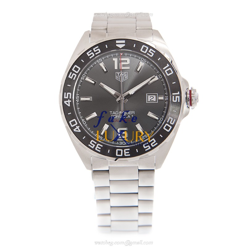 Tag Heuer WAZ2011.BA0842 Formula 1 Replica Watch, Automatic, Gray Dial, Steel Bracelet - Image 2