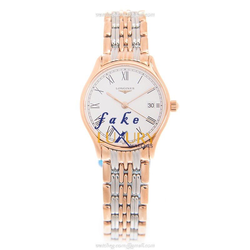 Longines L4.259.1.11.7 Elegant Series Replica Watch, White Dial, Gold-Plated Steel Case, Quartz - Image 2