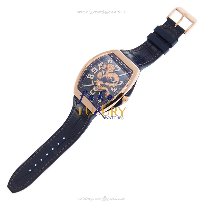 Franck Muller V 45 SC DT DRAGON KING 5N.BL | Automatic | 18kt Rose Gold Case | Replica Watch - Image 2