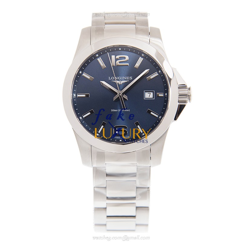 Longines Conquest L3.759.4.96.6 - Replica Watch - Quartz - Blue Dial - Steel Case - 41mm - Image 2