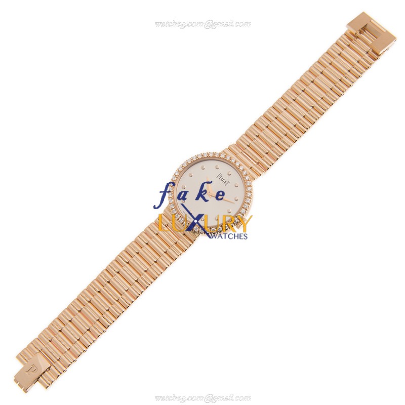Piaget G0A37042 Tradition Replica Watch Manual Wind 18kt Rose Gold Silver Dial Diamonds - Image 2
