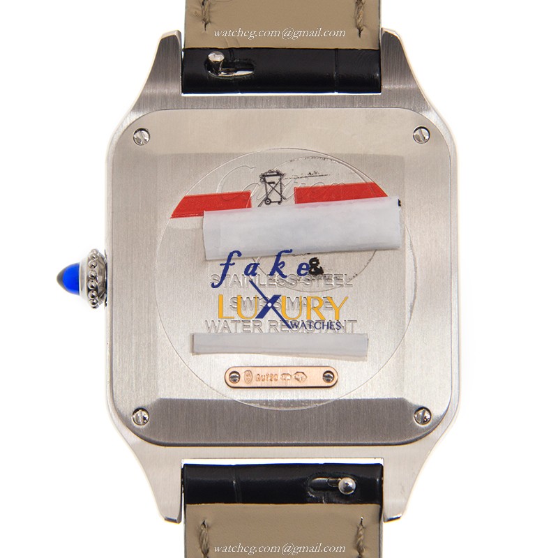 Cartier W2SA0011 Santos Quartz 18kt Rose Gold Steel Silver Dial | Replica Watch - Image 3