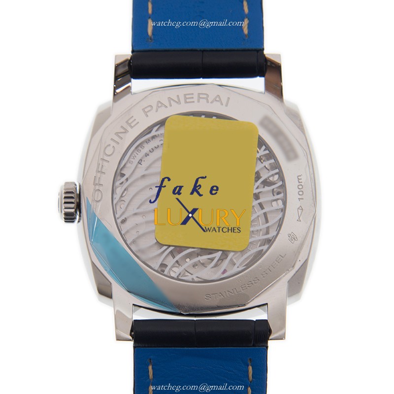 Panerai PAM00946 Radiomir Replica Watch With Automatic Movement, Blue Dial, Blue Leather Strap - Image 3