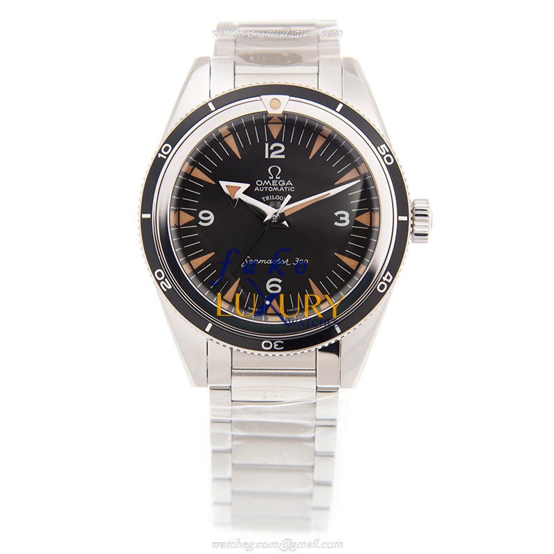 Omega OMEGATRILOGY1957SET Automatic Stainless Steel Case Black Dial Silver Strap Replica Watch - Image 4