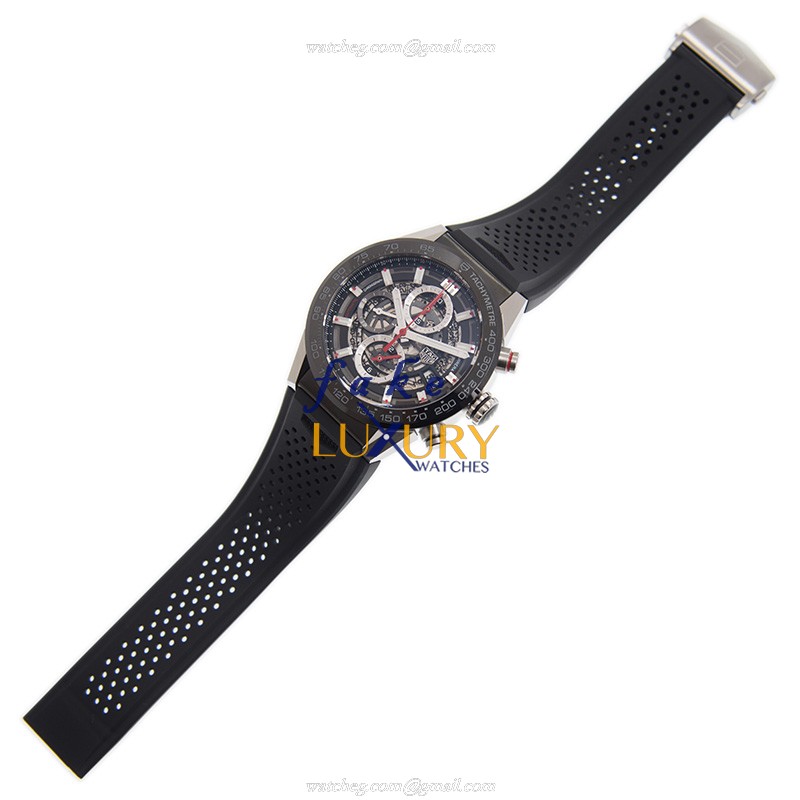 Tag Heuer CAR201V.FT6046 Carrera - Replica Watch - Automatic - Ceramic & Steel Case - Transparent - Image 2