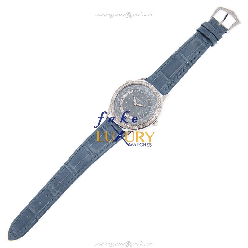 Patek Philippe 7130G-016 Replica Watch, 36mm, Blue Dial, 18kt White Gold & Diamond Case, Automatic - Image 2