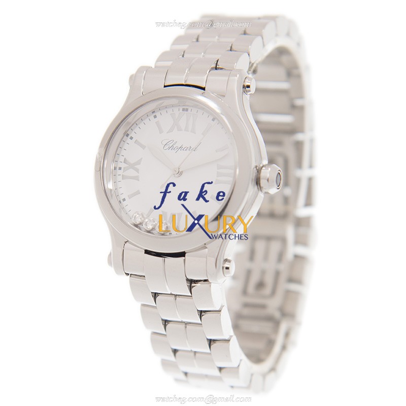Chopard 278590-3002 Quartz Replica Watch, 30mm Stainless Steel Case, White Dial, Silver Strap - Image 3