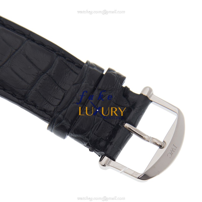 IWC PORTOFINO IW391029 IW391008 - Replica Watch - Automatic - Steel Case - Black Dial - Alligator - Image 4