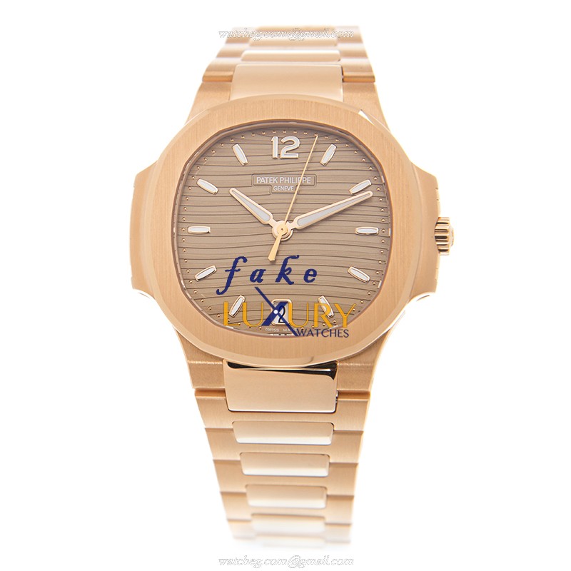 Patek Philippe 7118/1R-010 Nautilus Replica Watch, 18kt Rose Gold Case, Gold Dial, Automatic - Image 2