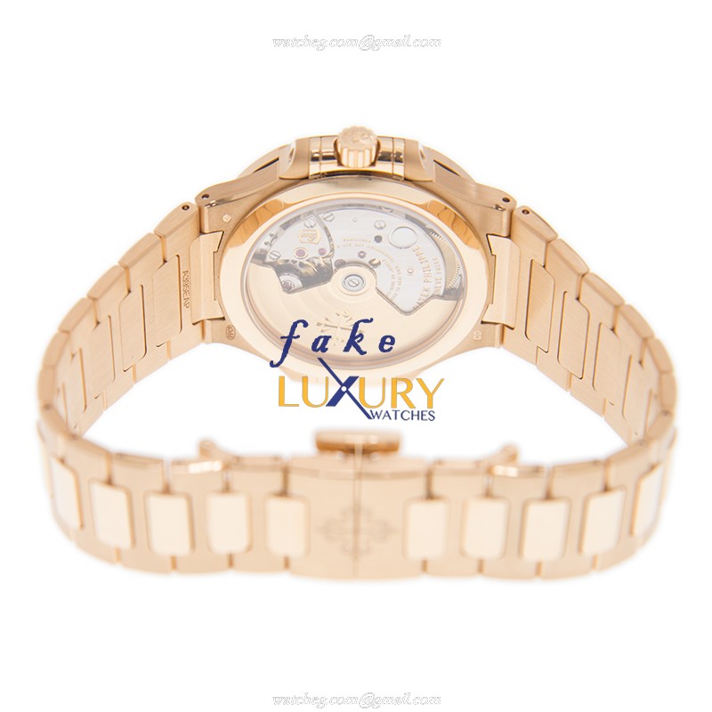 Patek Philippe 7118/1R-010 Nautilus Replica Watch, 18kt Rose Gold Case, Gold Dial, Automatic - Image 4