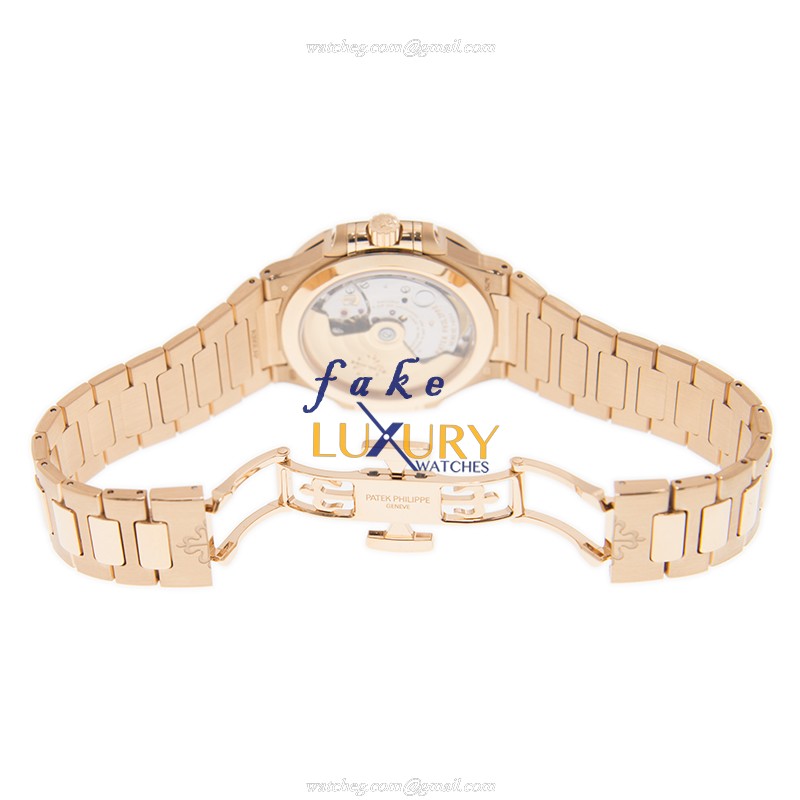 Patek Philippe 7118/1R-010 Nautilus Replica Watch, 18kt Rose Gold Case, Gold Dial, Automatic - Image 5