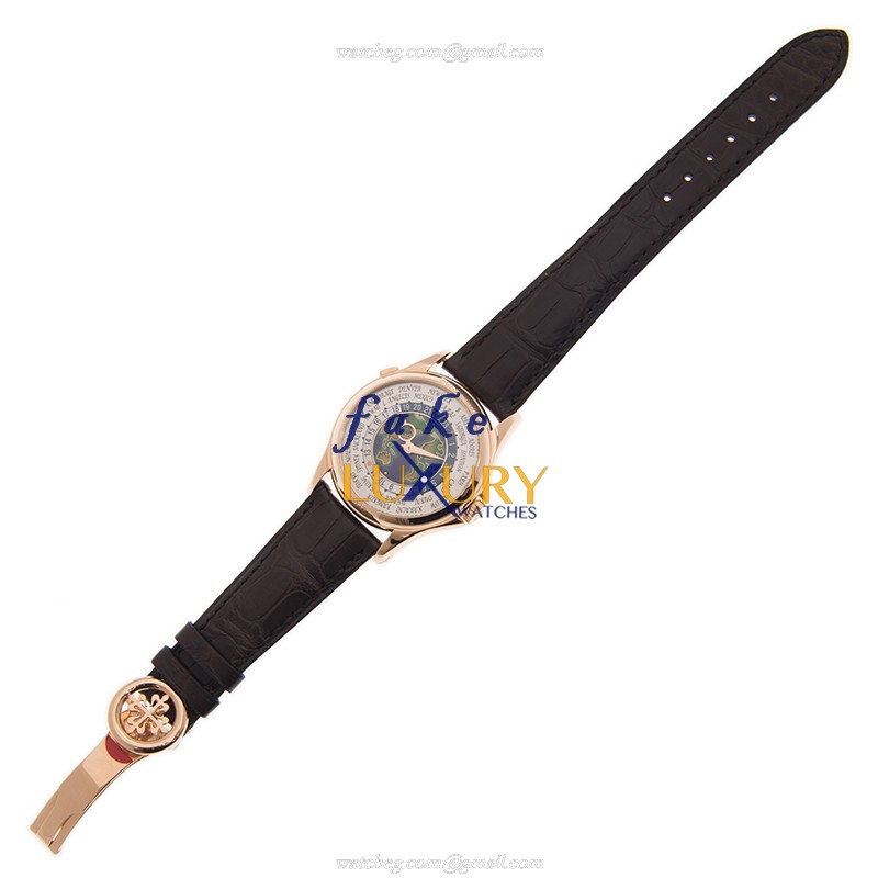 Patek Philippe 5131R-011 Replica Watch, Blue Dial, 18kt Rose Gold Case, Brown Alligator Strap - Image 2