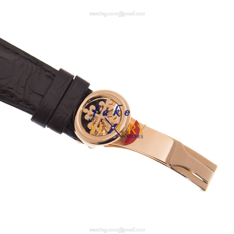 Patek Philippe 5131R-011 Replica Watch, Blue Dial, 18kt Rose Gold Case, Brown Alligator Strap - Image 4
