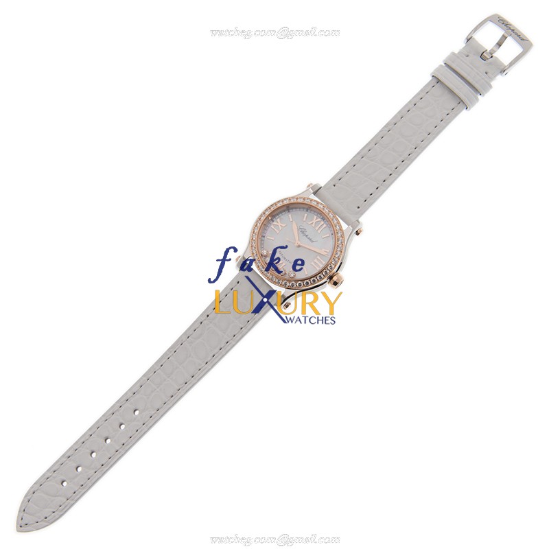 Chopard 278573-6020 Happy Sport Auto 18kt Gold Diamond Steel Replica Watch - Image 2