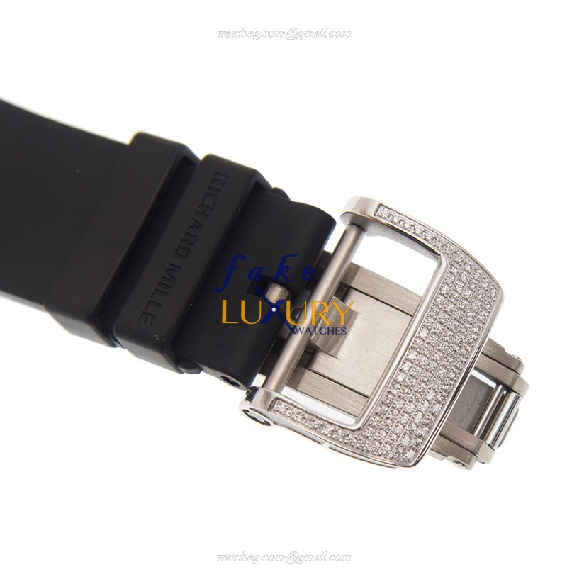 Richard Mille RM029-WG Replica Watch Automatic Stainless Steel Transparent Skull Dial Rubber Strap - Image 4