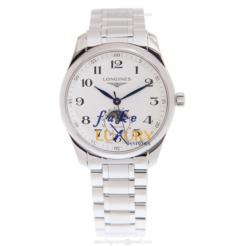 Longines L2.909.4.78.6 Master Replica Watch, White Dial Silver Steel Automatic - Image 2
