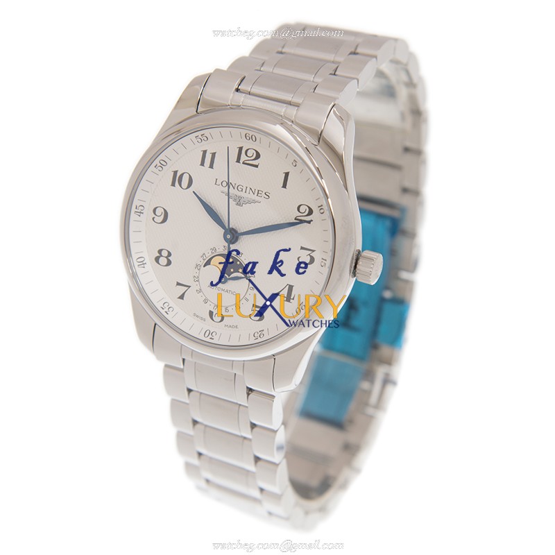 Longines L2.909.4.78.6 Master Replica Watch, White Dial Silver Steel Automatic - Image 3