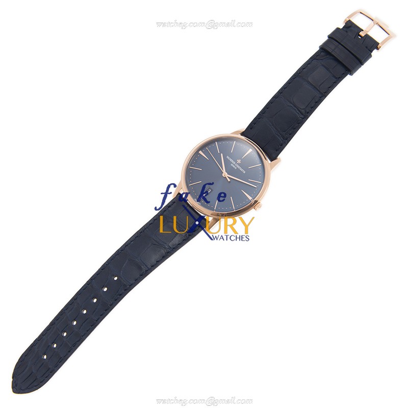 Vacheron Constantin Patrimony Traditionelle 85180/000R-B515 Automatic 18kt Rose Gold Blue Dial - Image 2