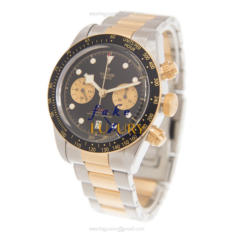 Tudor 79363N Black Bay Replica Watch, Automatic Movement, 41mm 18kt Gold Steel Case Black Dial - Image 3