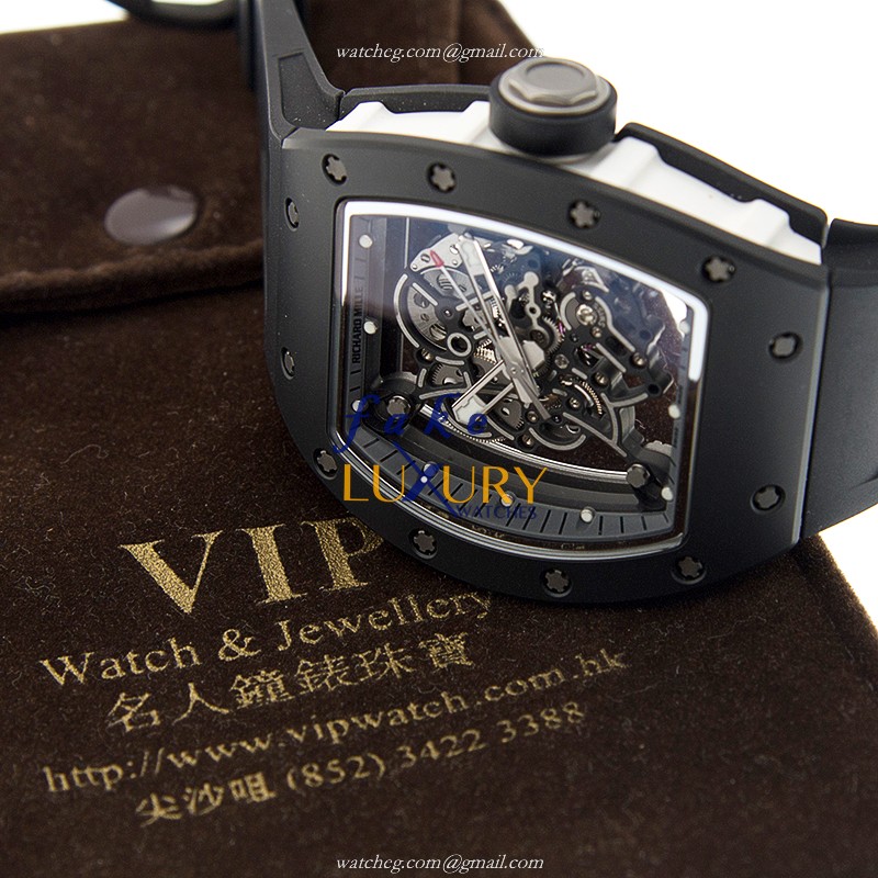 Richard Mille RM055-BUBBA Replica Watch, Manual Wind, Titanium Case, Transparent Skull Dial - Image 5