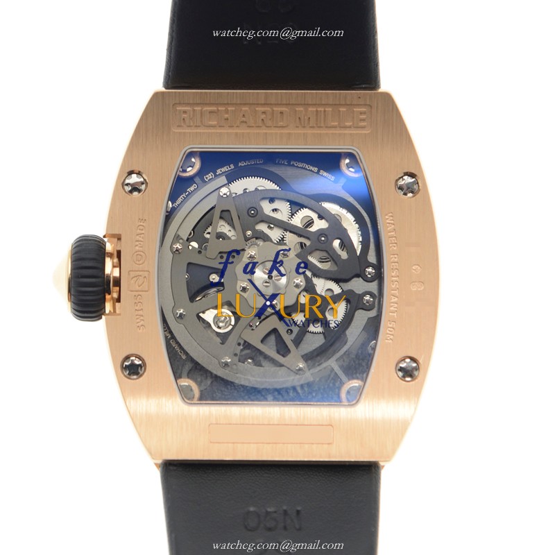 Richard Mille RM023 Replica Watch, Black Dial, Rose Gold Case, Automatic Movement - Image 3