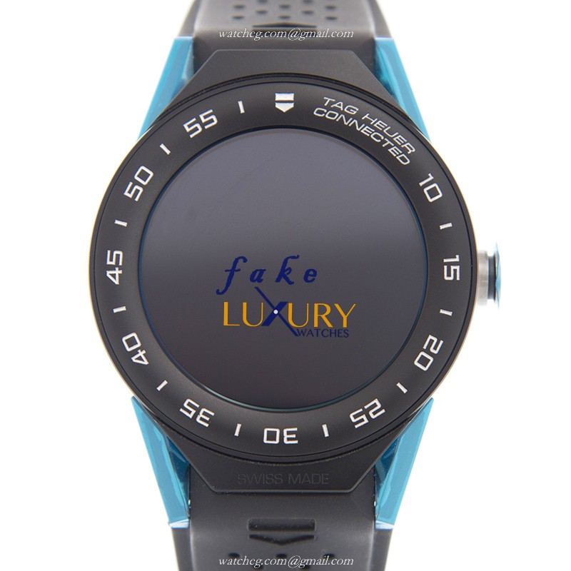 Tag Heuer CONNECTED SBF818000.11FT8031 Ceramic Black Dial Rubber Strap Replica Watch - Image 2