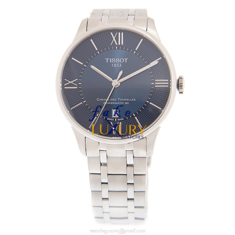 Tissot Chemin Des Tourelles T099.407.11.048.00 Replica Watch, Blue Dial, Automatic, Steel Case - Image 2