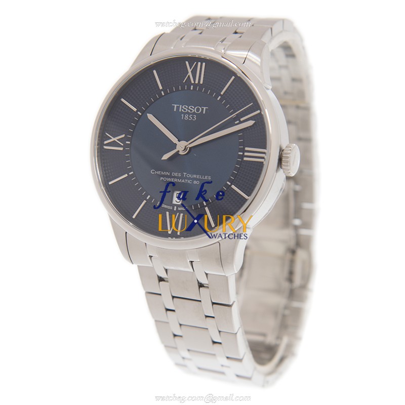 Tissot Chemin Des Tourelles T099.407.11.048.00 Replica Watch, Blue Dial, Automatic, Steel Case - Image 3