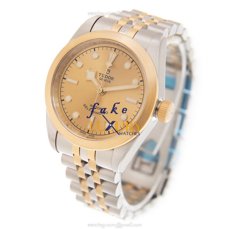 Tudor 79583CH BLACK BAY 32 Auto 18kt Gold/Steel Case Sapphire Crystal Gold Dial Silver/Gold Strap - Image 3