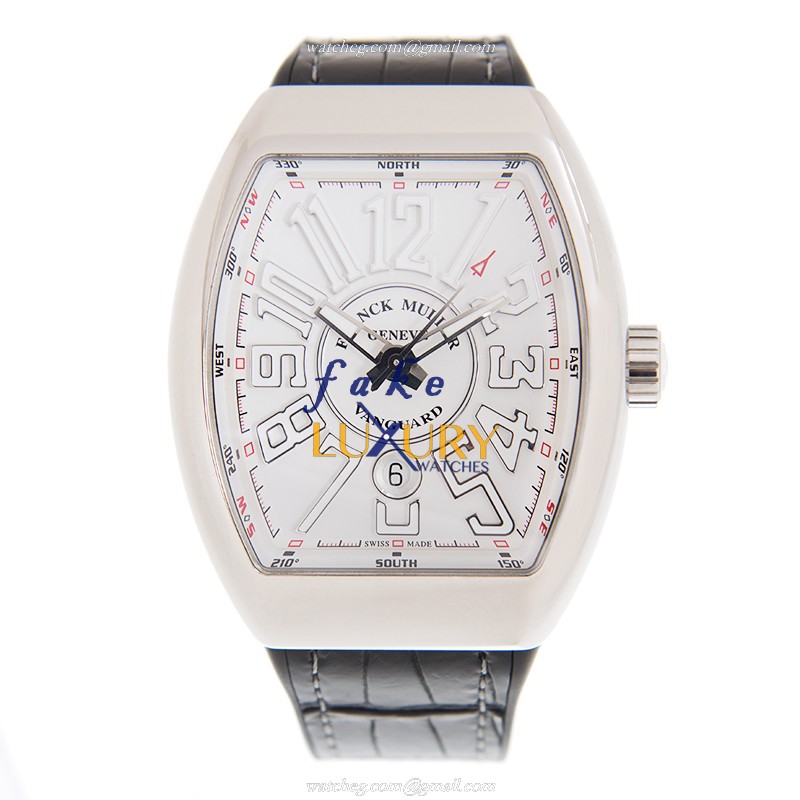 Franck Muller Vanguard V 45 SC DT AC.BC Automatic White Dial Stainless Steel Replica Watch - Image 2