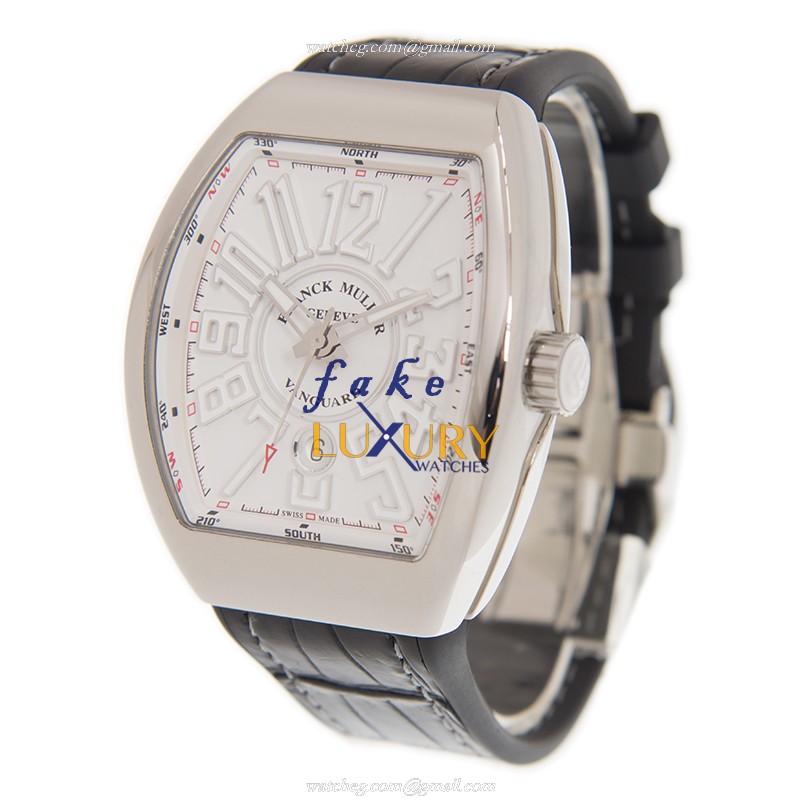 Franck Muller Vanguard V 45 SC DT AC.BC Automatic White Dial Stainless Steel Replica Watch - Image 3