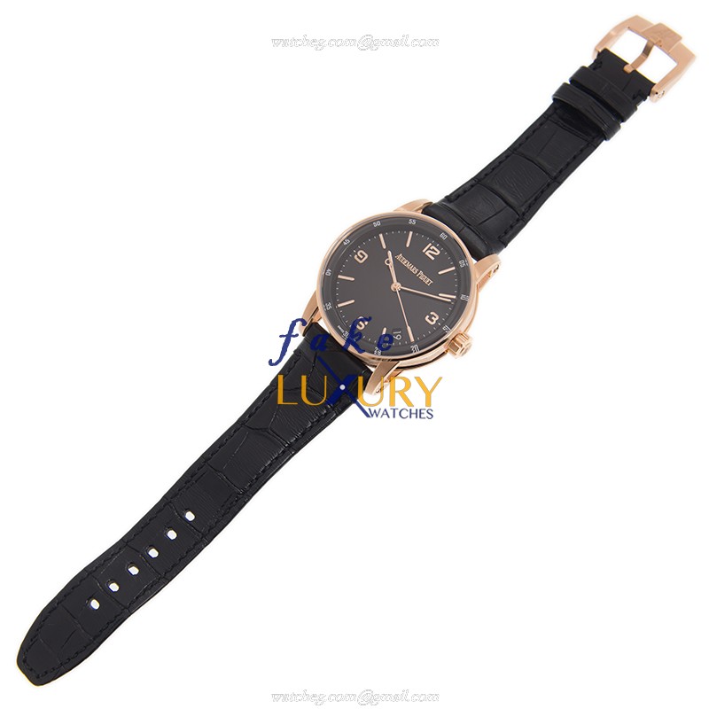 Audemars Piguet 15210OR.OO.A002CR.01 | Royal Oak Automatic 18kt Rose Gold Black Dial Replica Watch - Image 2