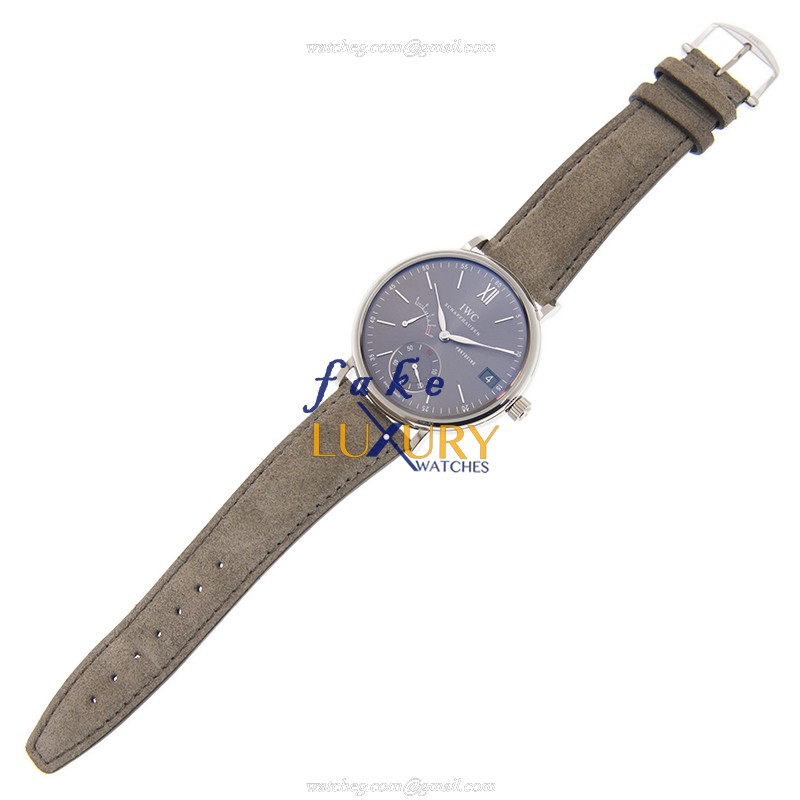 IWC IW510115 Portofino Manual Wind Stainless Steel Gray Dial Leather Strap Replica Watch - Image 2
