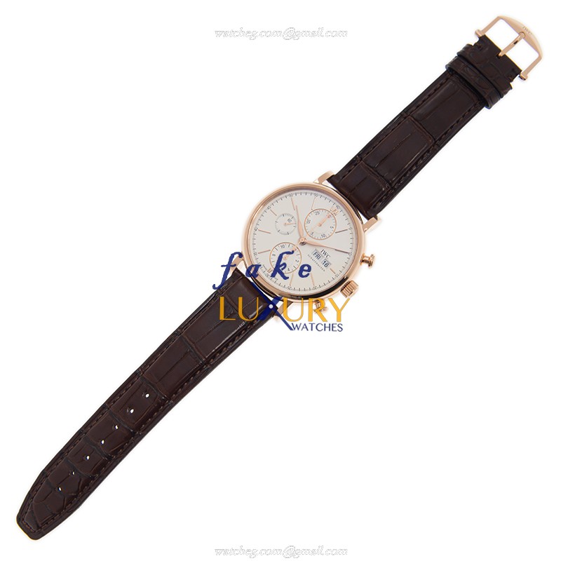 IWC Portofino IW391025 Automatic 18kt Rose Gold Silver Dial Replica Watch - Image 2
