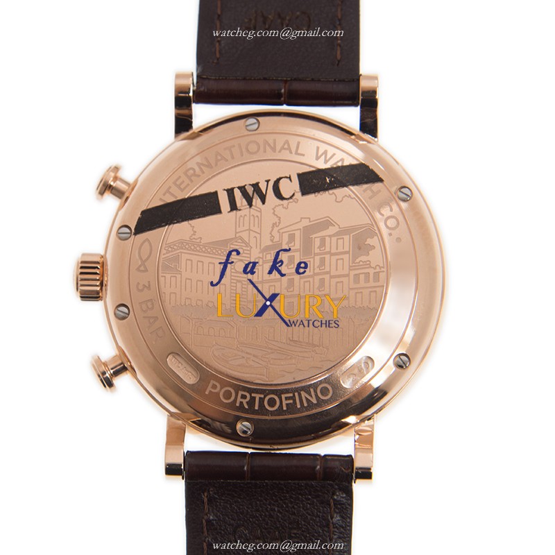 IWC Portofino IW391025 Automatic 18kt Rose Gold Silver Dial Replica Watch - Image 3