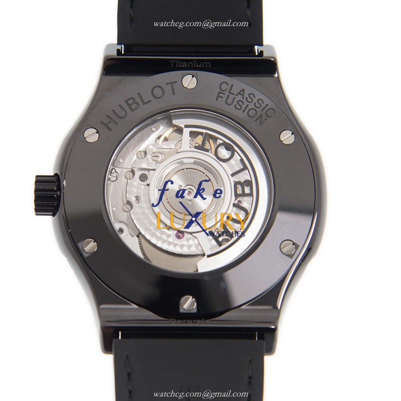 Hublot 547.CX.0170.LR - Classic Fusion - Automatic Ceramic - 42mm - Silver Dial - Leather Strap - Image 3