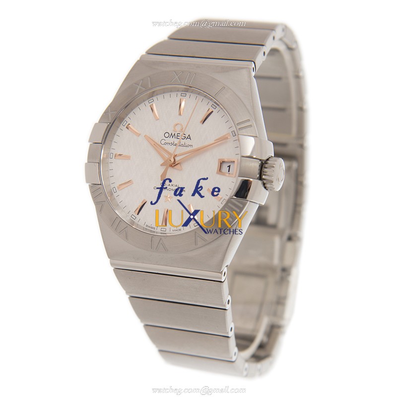 Omega 123.10.38.21.02.002 Automatic Stainless Steel Replica Watch - White Dial, Silver Strap - Image 3
