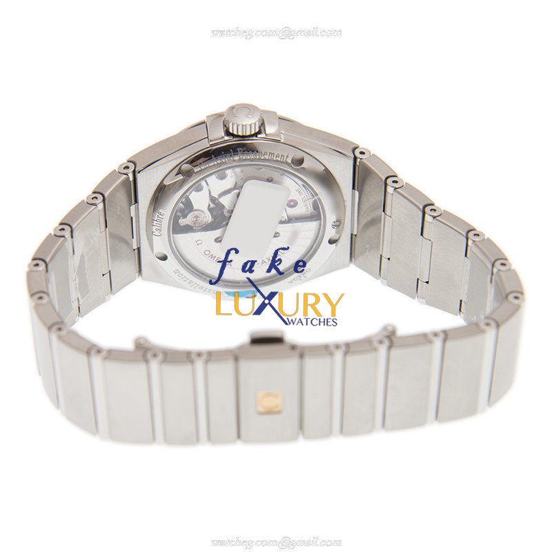 Omega 123.10.38.21.02.002 Automatic Stainless Steel Replica Watch - White Dial, Silver Strap - Image 4