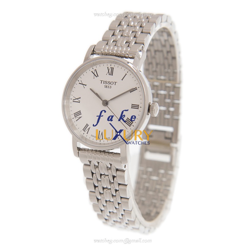 Tissot T109.210.11.033.00 Replica Watch, White Dial Quartz Movement, Silver Steel Bracelet - Image 3