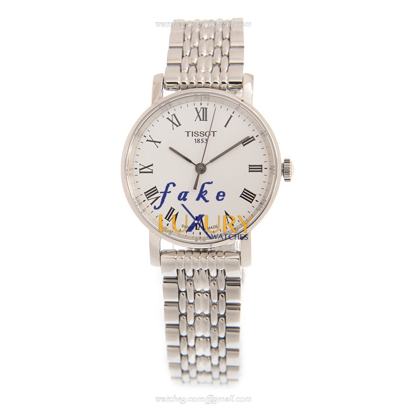 Tissot T109.210.11.033.00 Replica Watch, White Dial Quartz Movement, Silver Steel Bracelet - Image 2