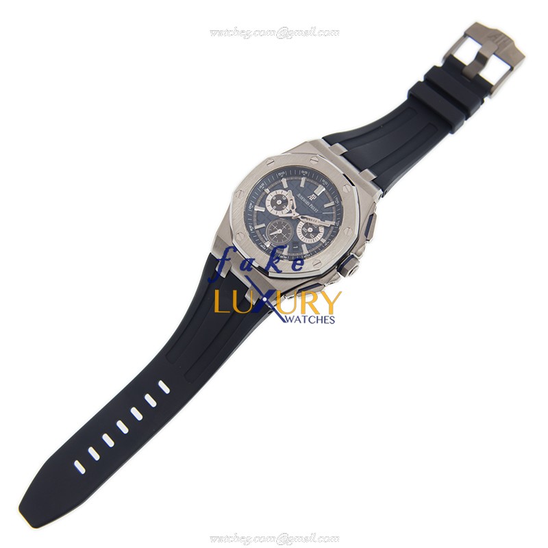 Audemars Piguet 26480TI Replica Watch with Blue Dial on Rubber Strap - Image 2