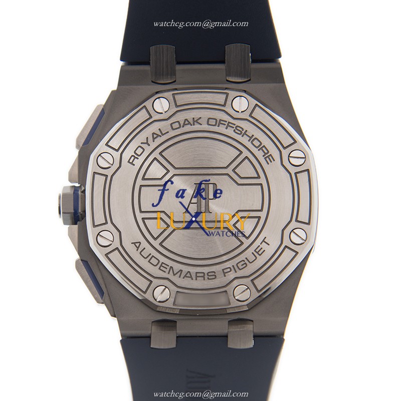 Audemars Piguet 26480TI Replica Watch with Blue Dial on Rubber Strap - Image 3