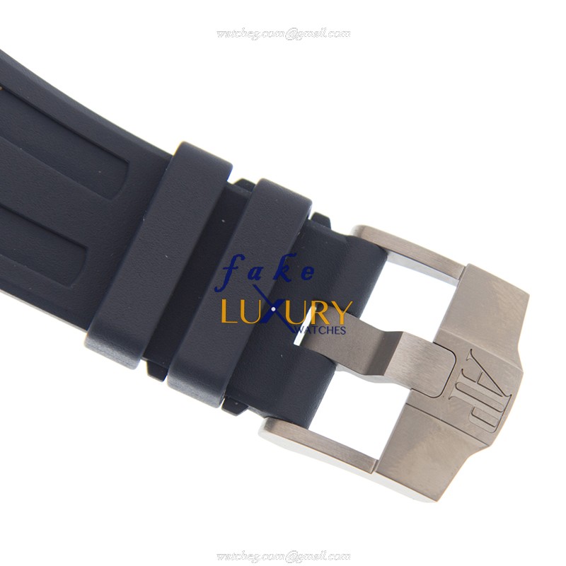 Audemars Piguet 26480TI Replica Watch with Blue Dial on Rubber Strap - Image 4