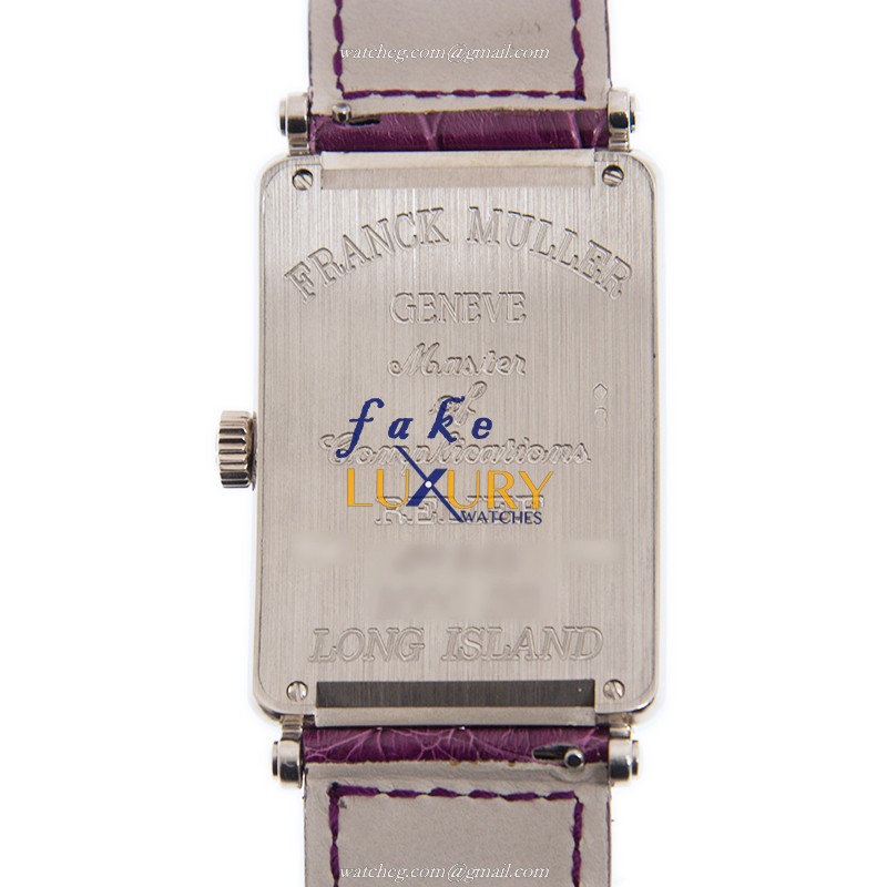 Franck Muller 1000 SC REL OG Purple Strap Replica Watch, Automatic, Silver Dial, 18kt White Gold - Image 3