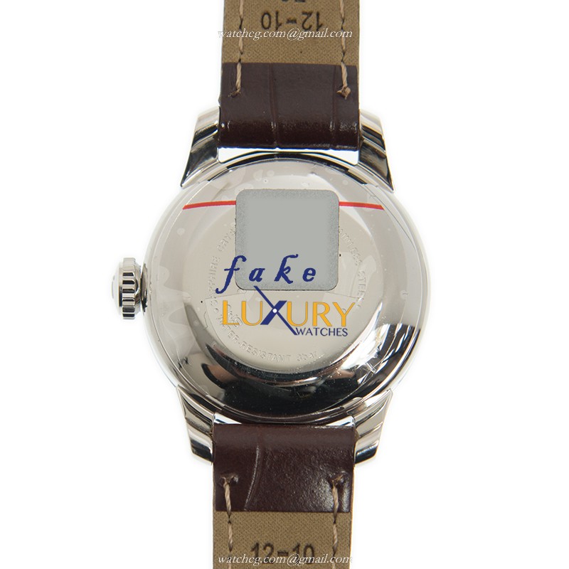 Tissot T41.1.113.77 Replica Watch, Automatic Movement, Silver Dial, Steel Case, Brown Leather Strap - Image 3
